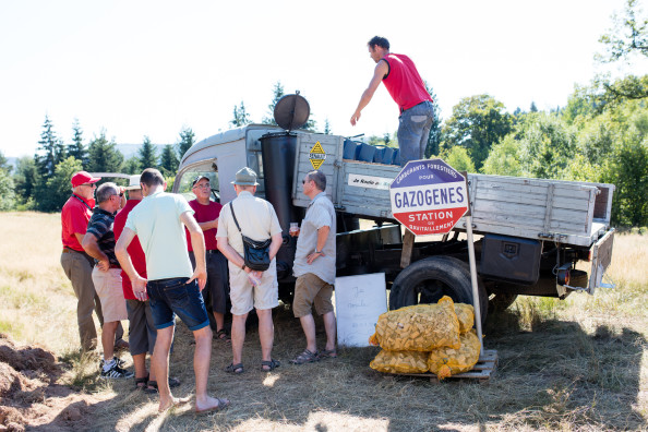 Eddy Hoffbeck et son camion Gazogène.